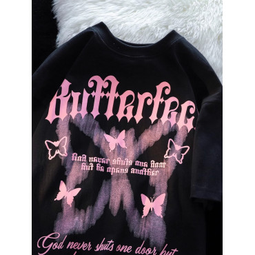 تيشيرت اسود فراشه 