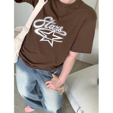 تيشيرت stars بني