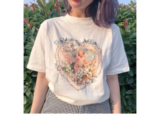 Angels and flowers t-shirt