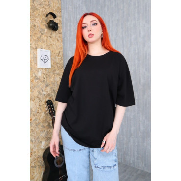 Black Printed Label Heart T-Shirt