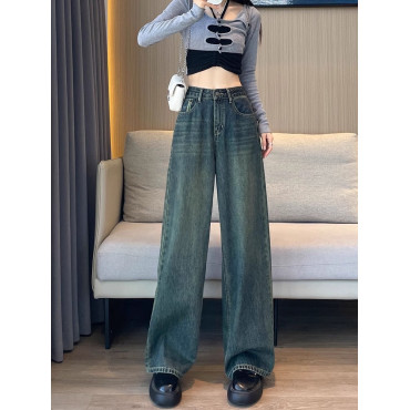 Green Wide leg jeans 906XB